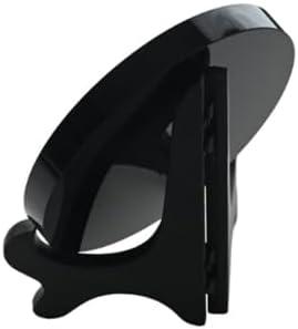         Black Obsidian Scrying Mirror 3.94 in with Wooden Stand, Premium Quality Obsidian Mirror for Meditation, Witchcraft, Divination and Spiritual Practices (100 mm)       