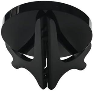         Black Obsidian Scrying Mirror 3.94 in with Wooden Stand, Premium Quality Obsidian Mirror for Meditation, Witchcraft, Divination and Spiritual Practices (100 mm)       